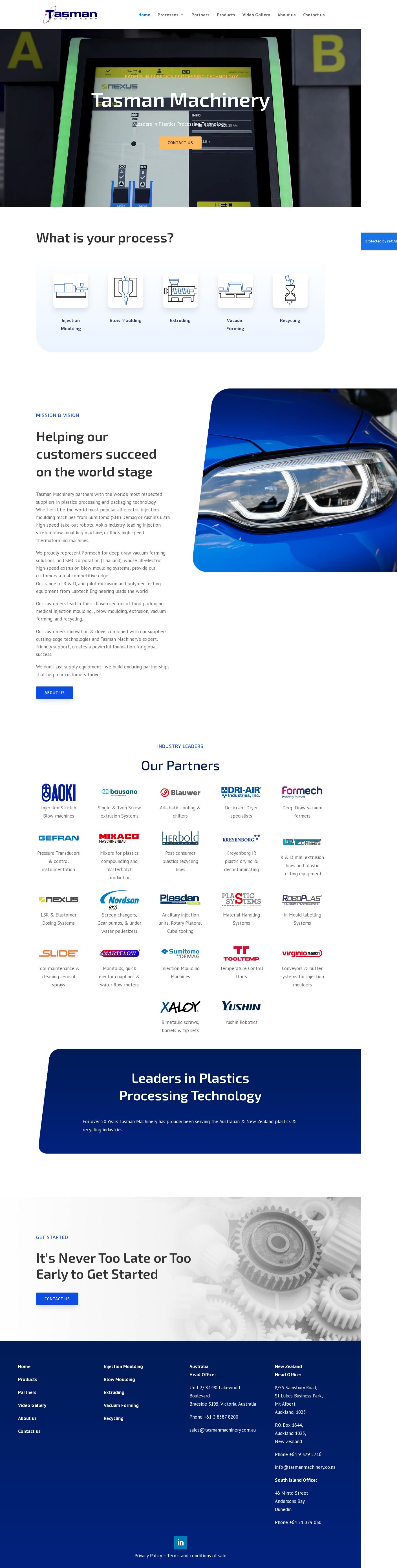 Tasman Machinery website
