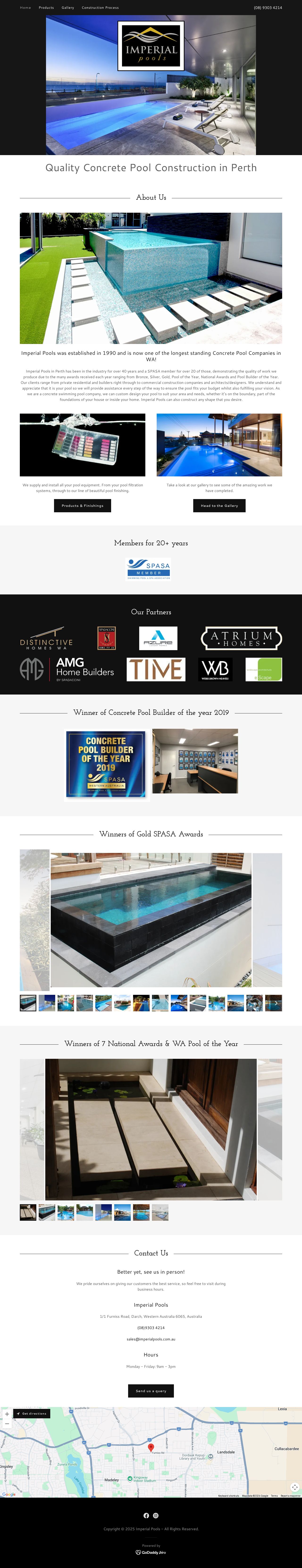 Concrete Pools Perth website