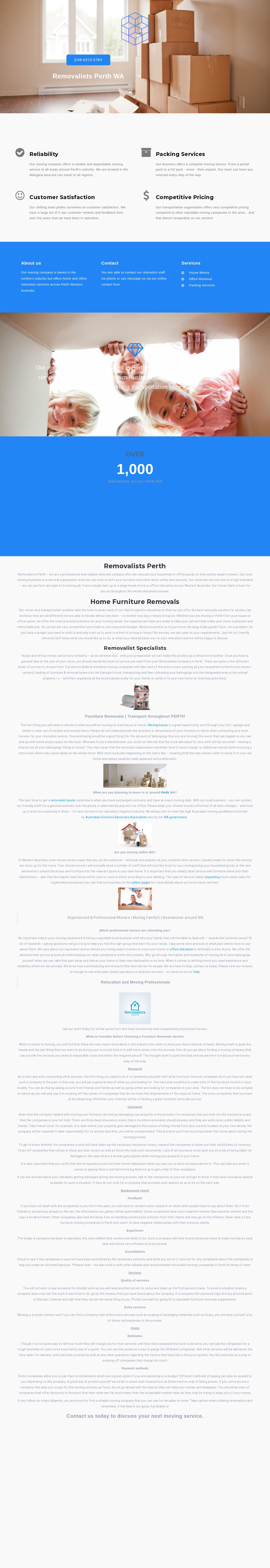Removalists Perth website