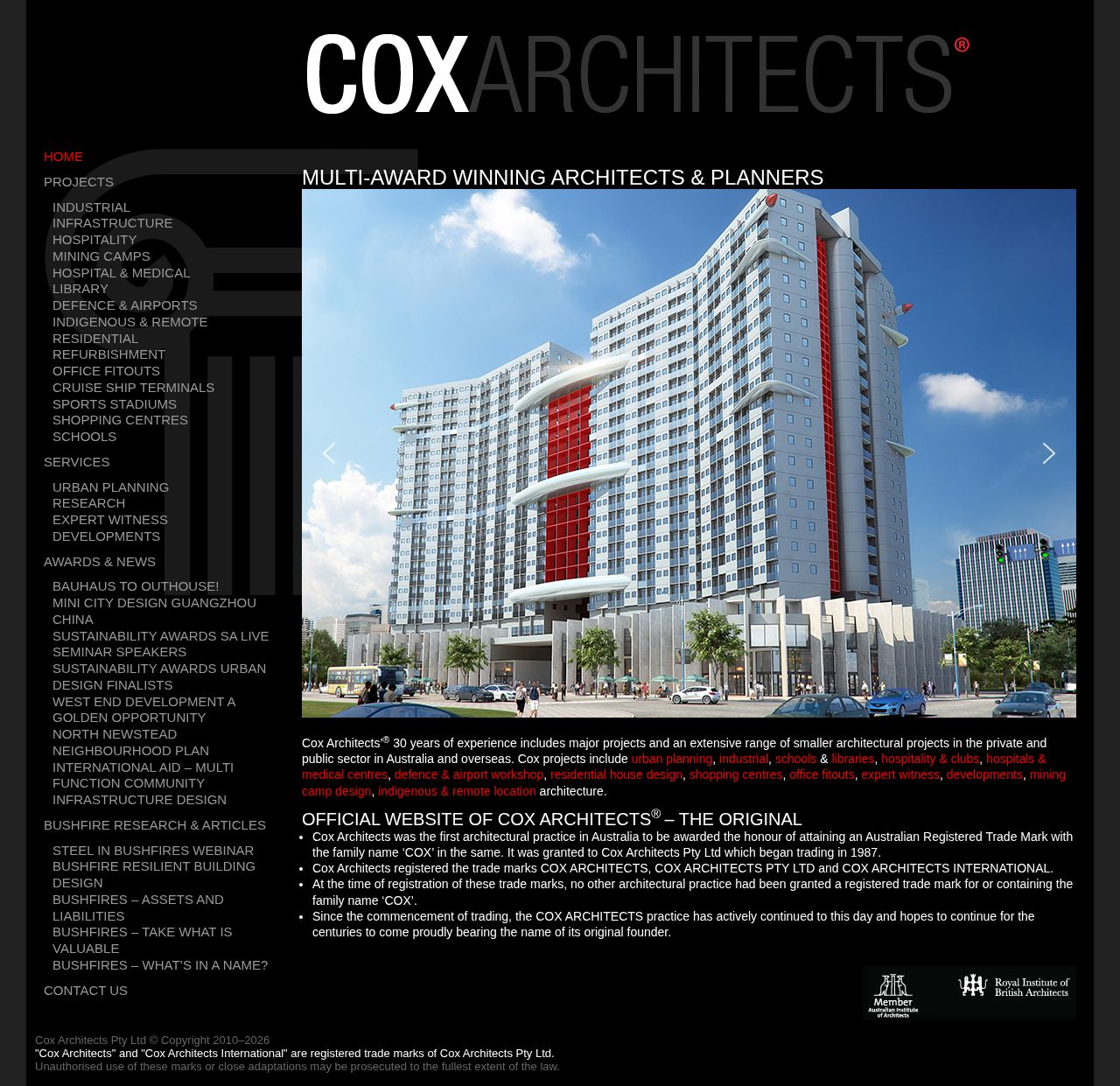 Cox Architects website