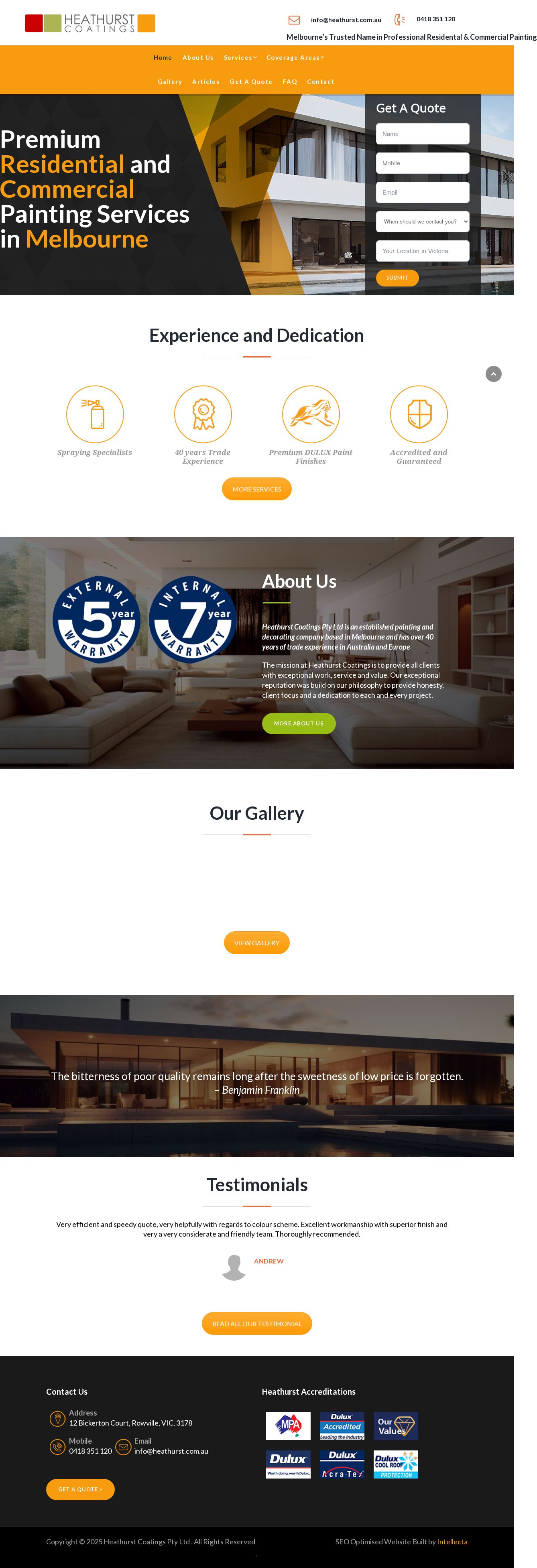 Heathurst Coatings website