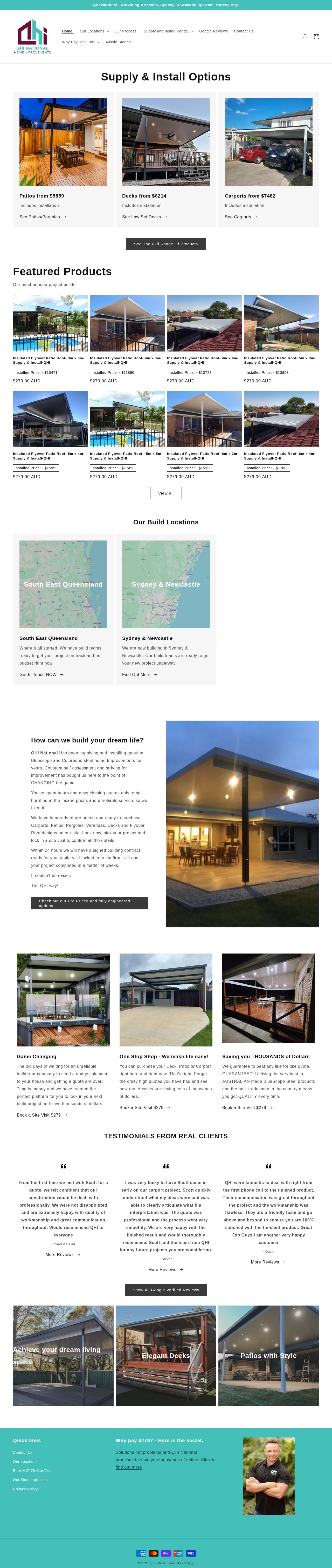 QHI Builders Brisbane website