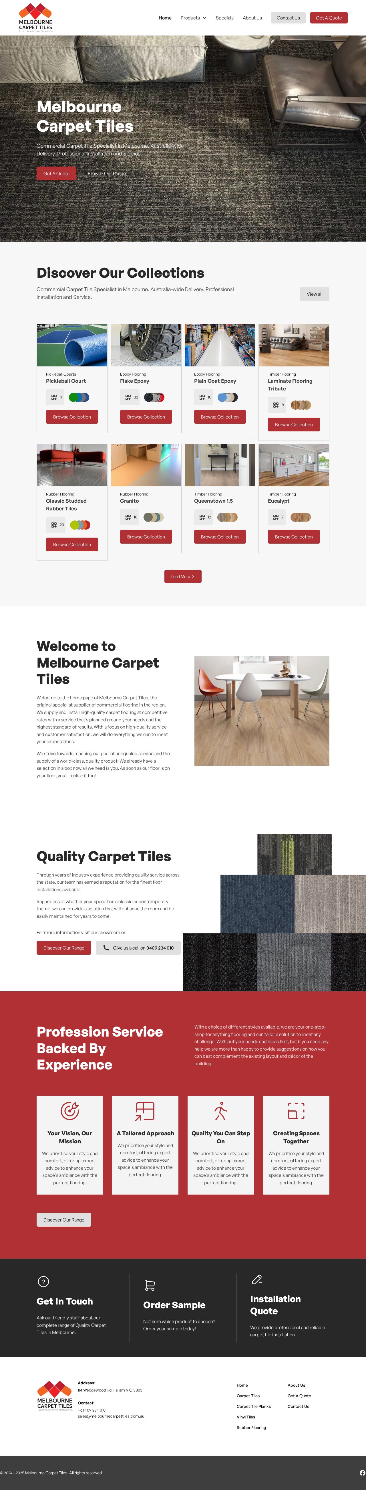 Melbourne Carpet tiles website