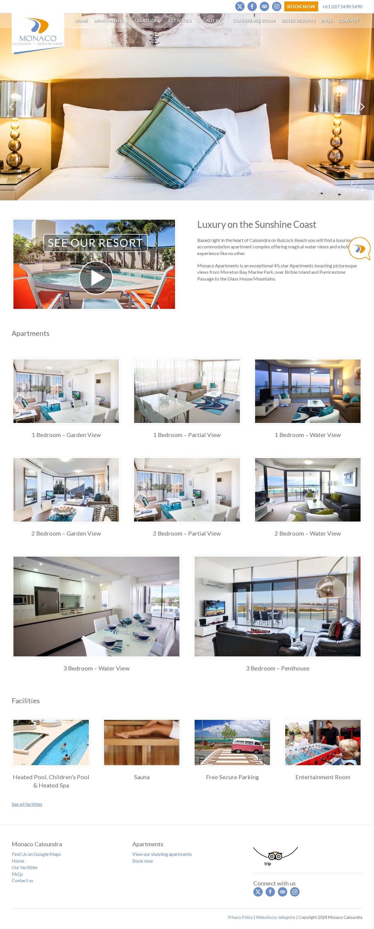 Monaco Resorts website