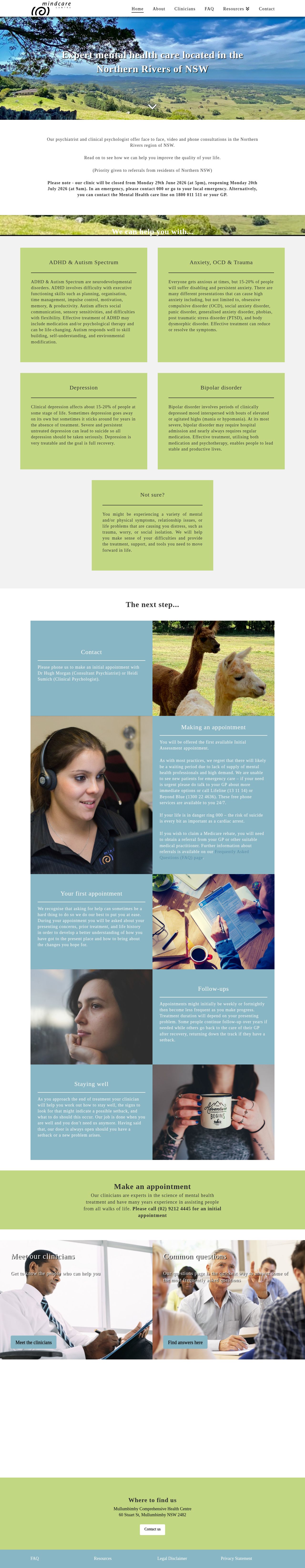 MindCare Centre website