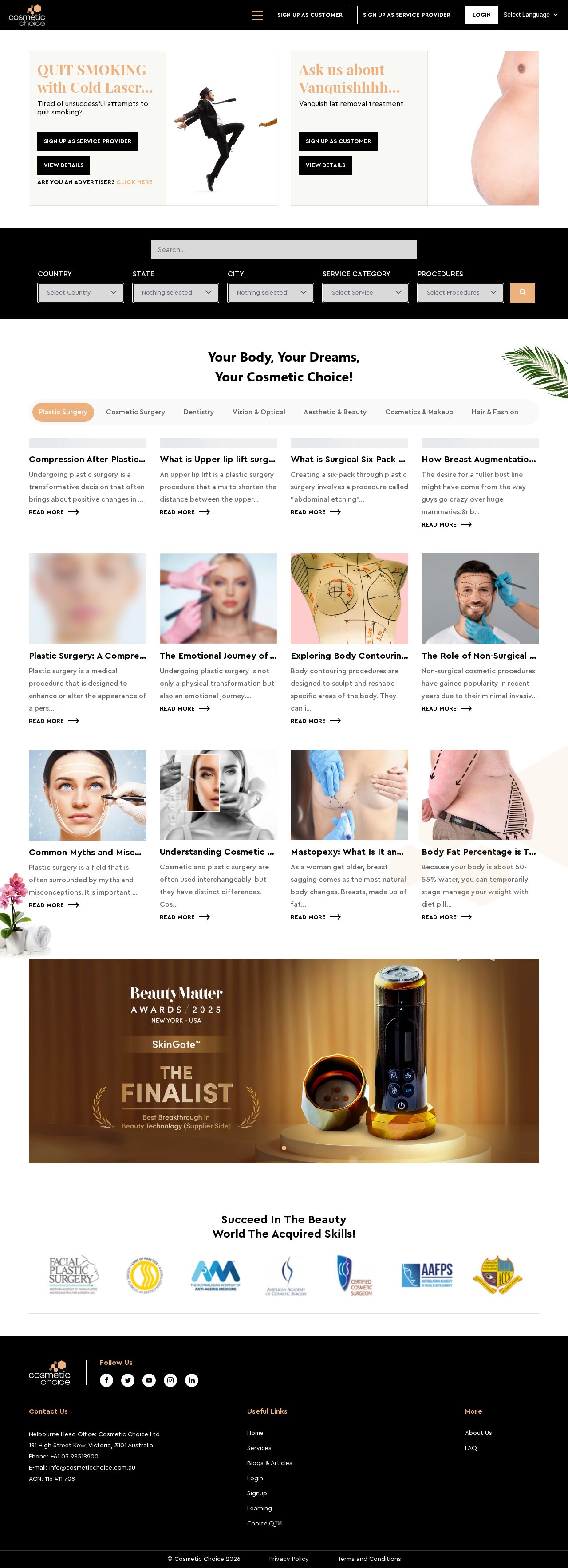 Cosmetic Choice Ltd website