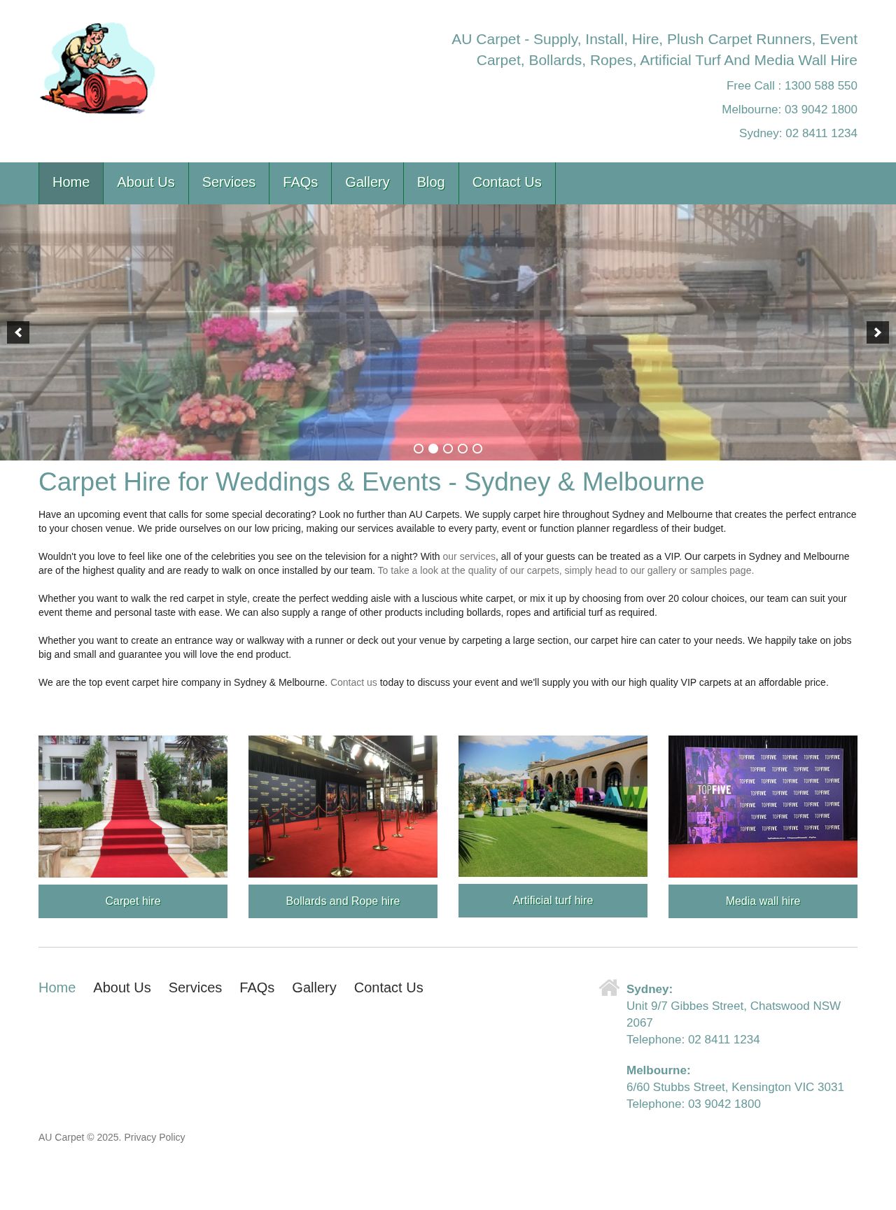 AU Carpet website