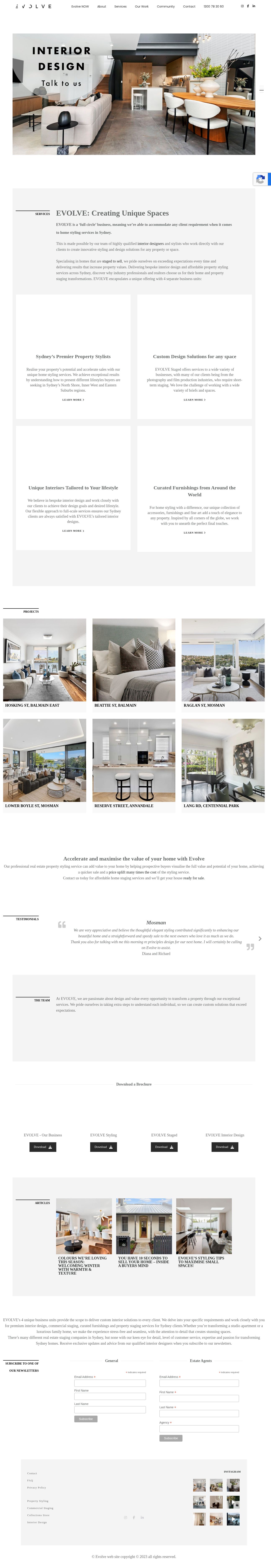 Evolve Styling website
