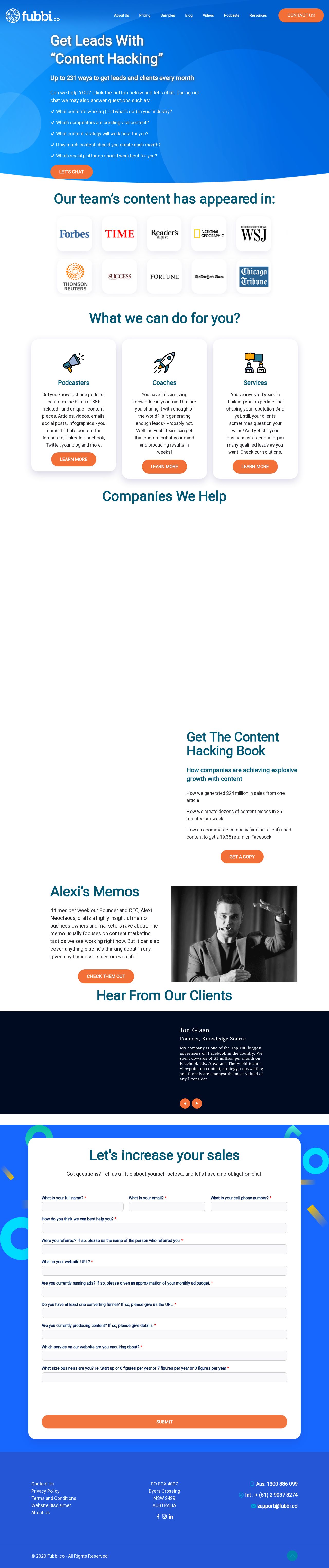 Marketing Bump website