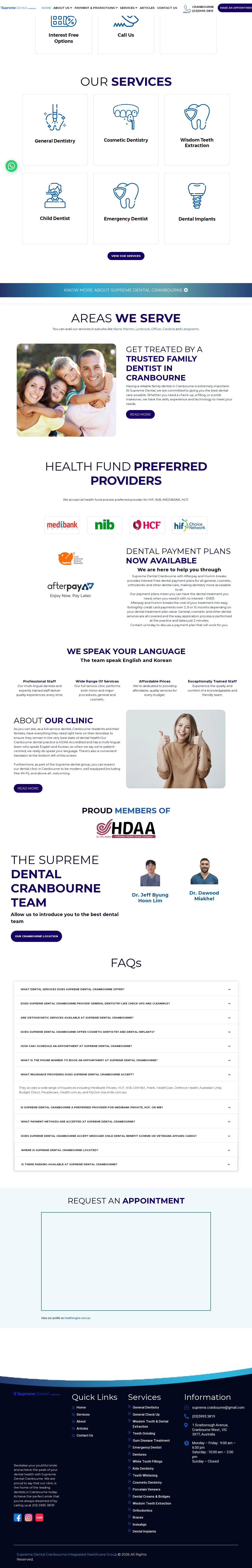 Dental Cranbourne website