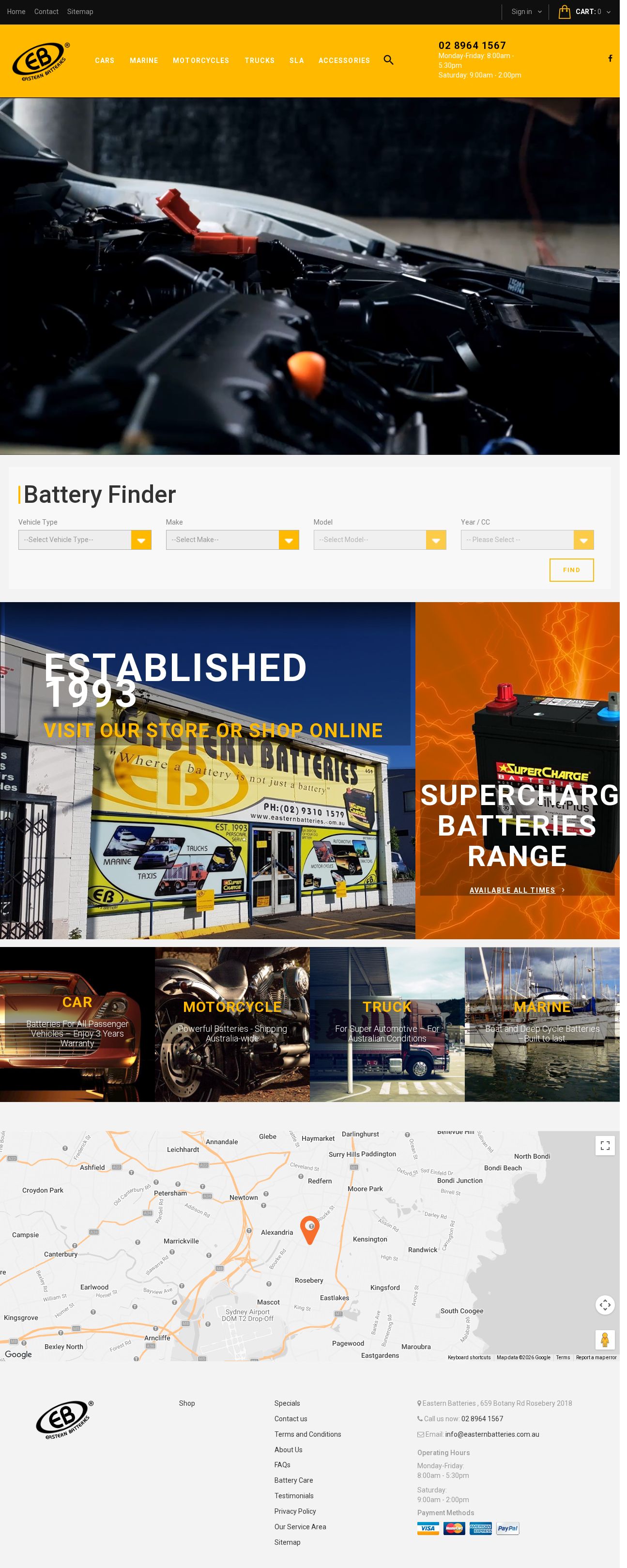 Eastern Batteries website