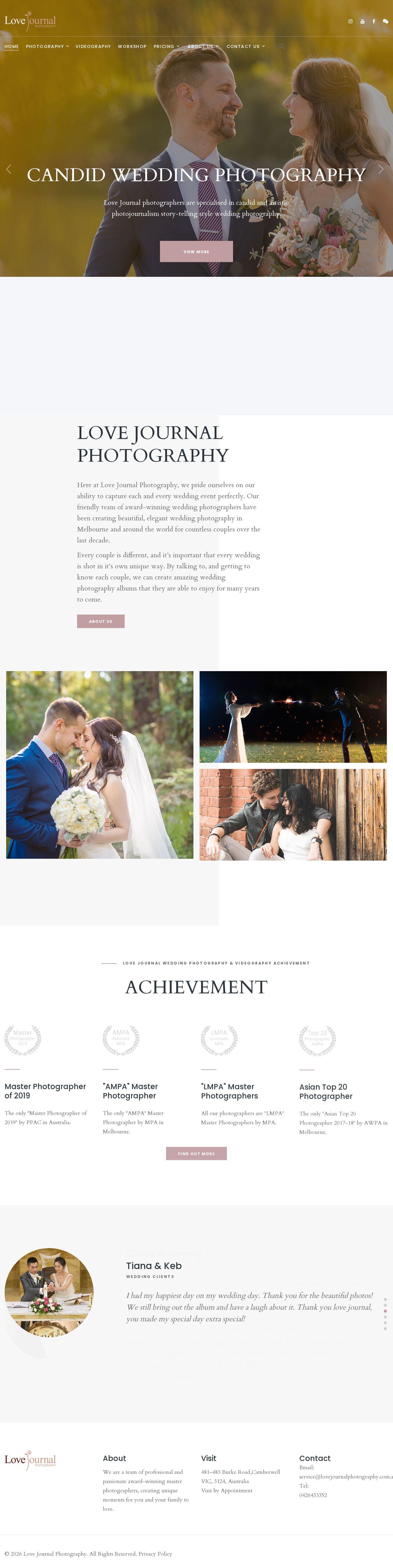 wedding photographer melbourne website