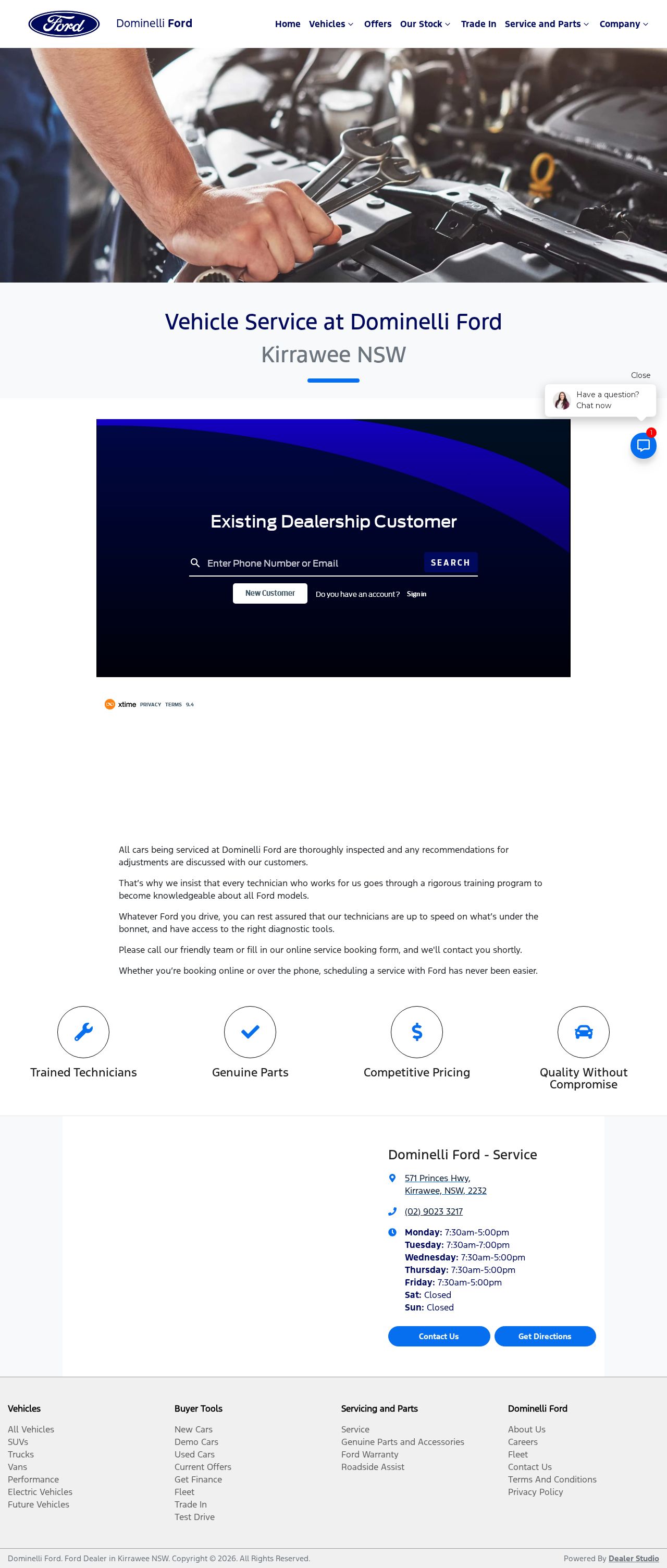 Dominelli Ford website