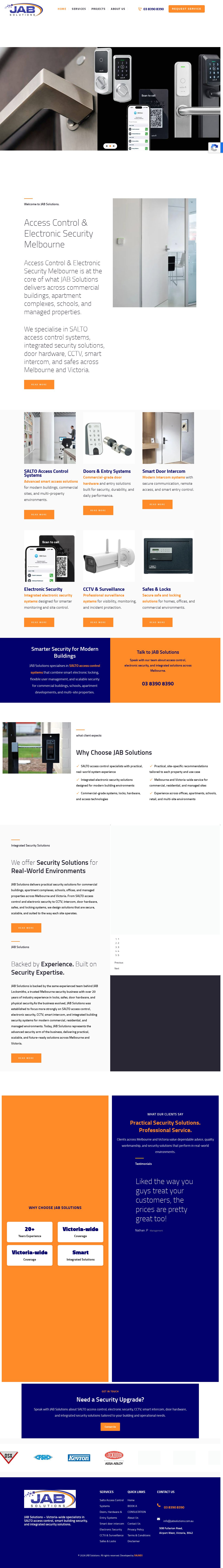 JAB Locksmiths website