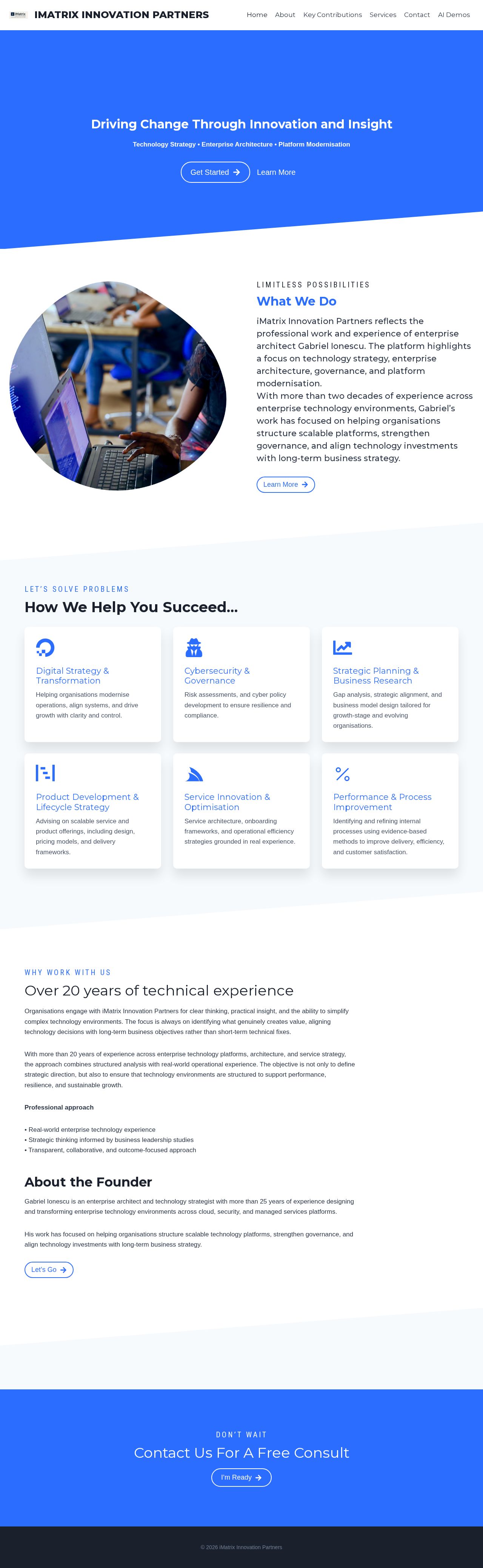 iMatrix ICT Group website