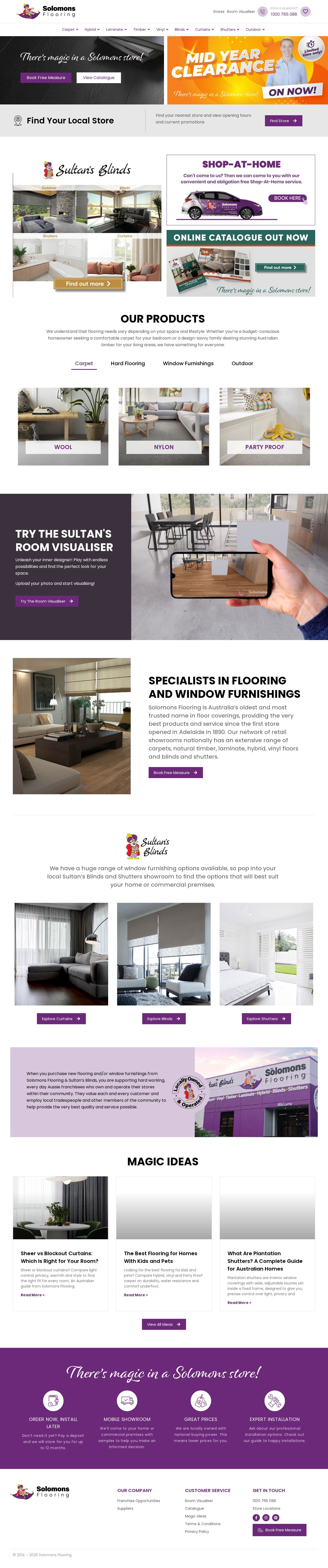 Solomons Flooring website