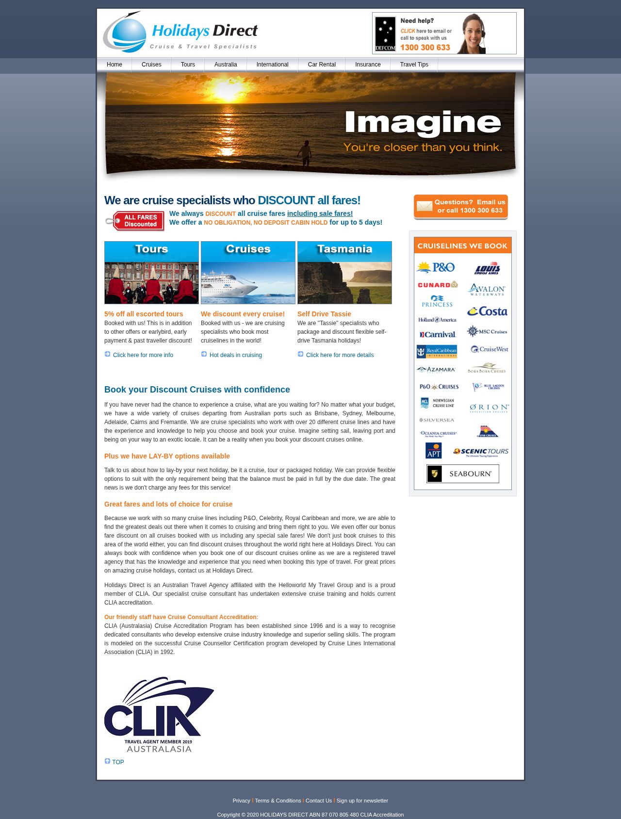 Holidays Direct website