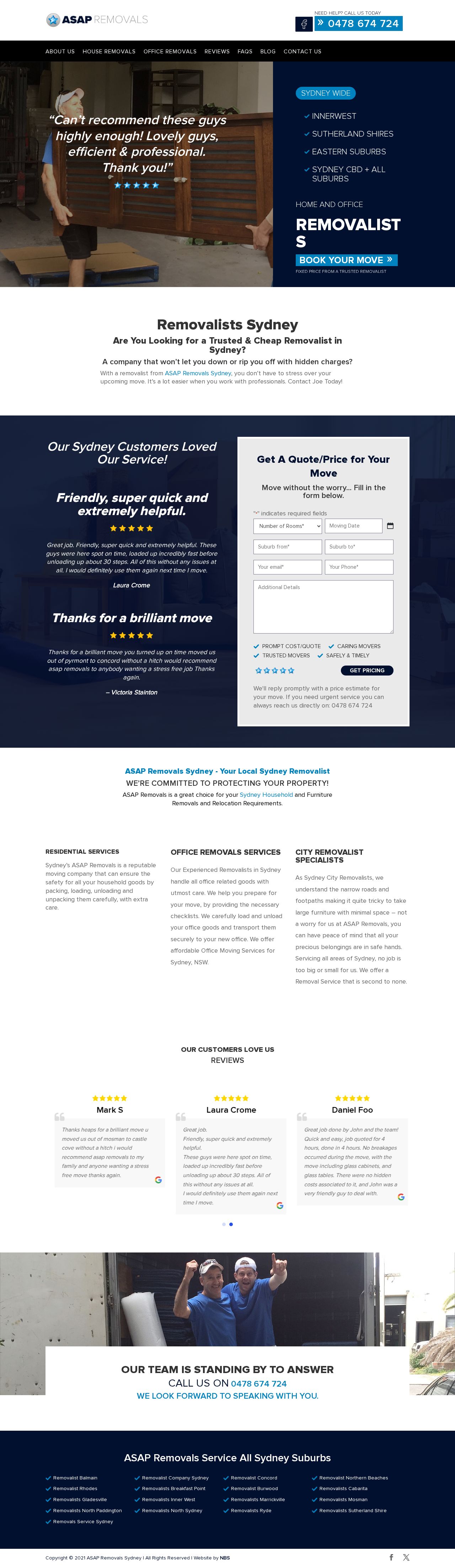ASAP Removals website