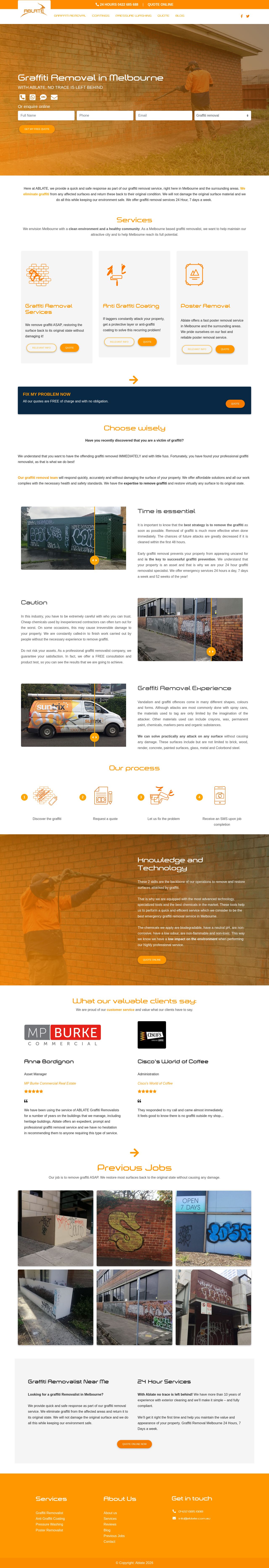Graffiti Removal Melbourne website