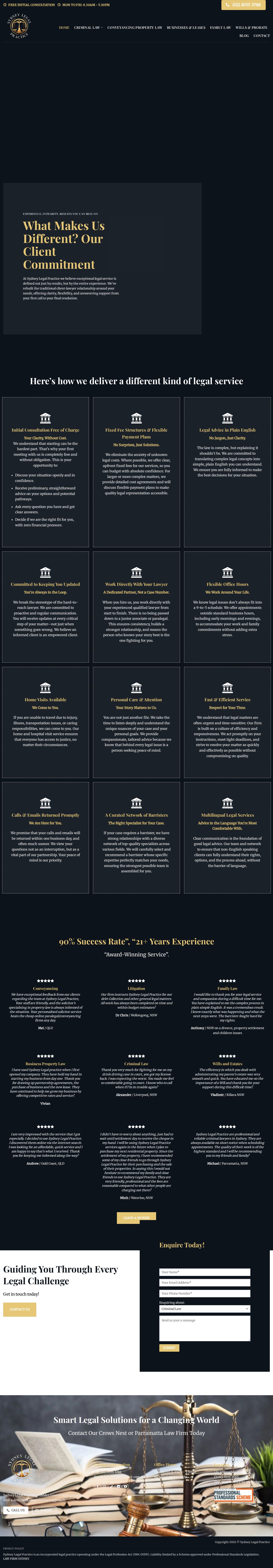 Sydney Legal Practice website