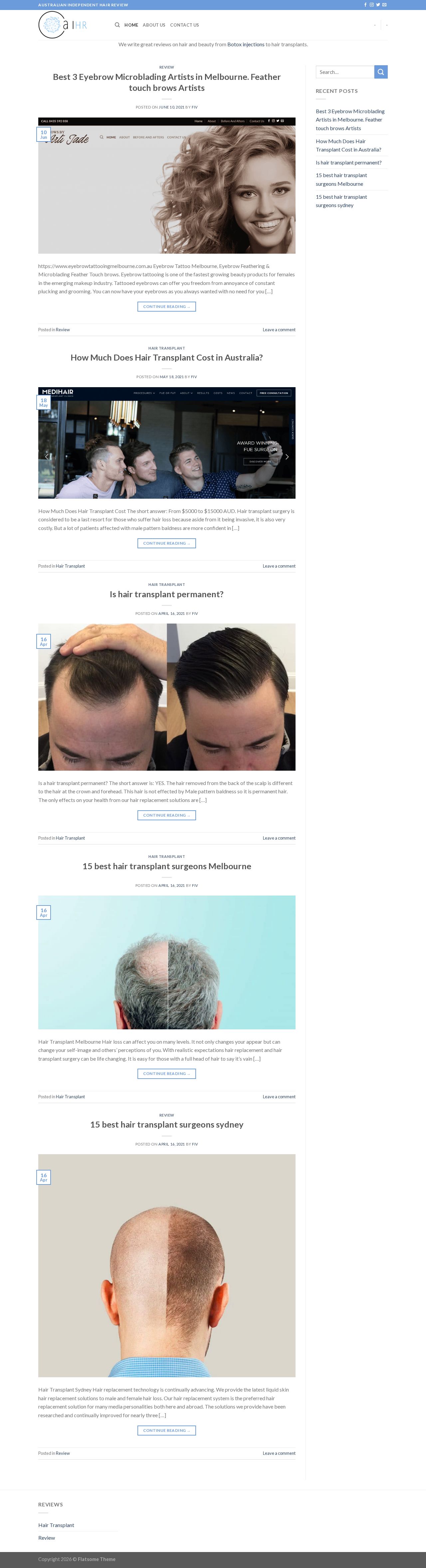 Australian Institute of Hair Restoration website