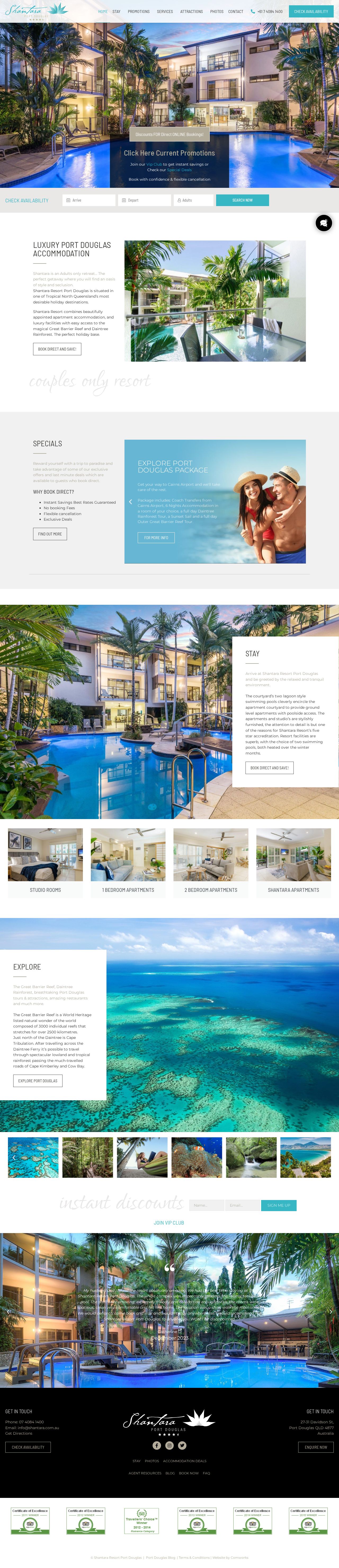 Port Douglas Accommodation website