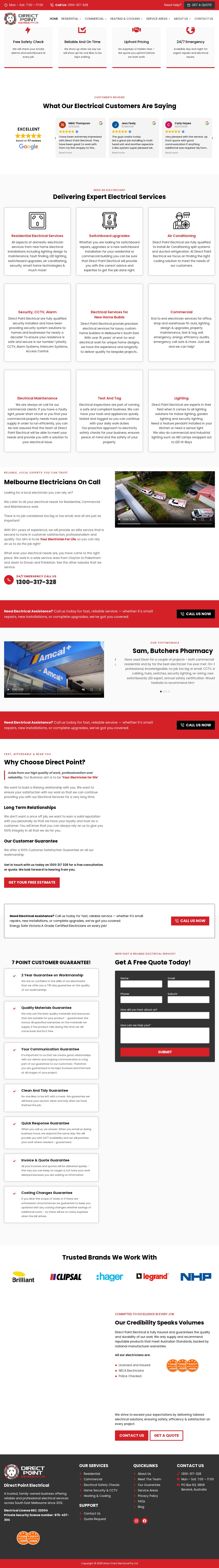 Direct Point Electrical website