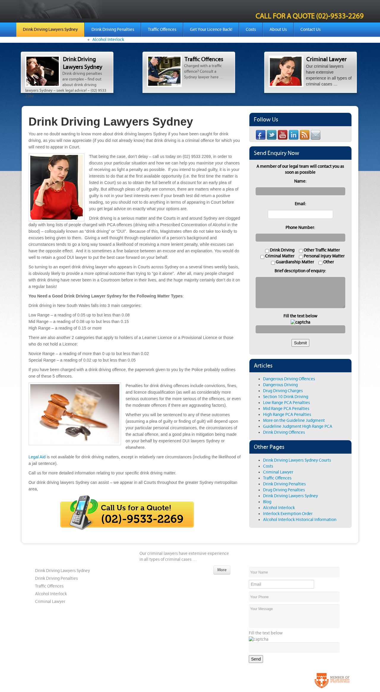 Drink Driving Lawyers website