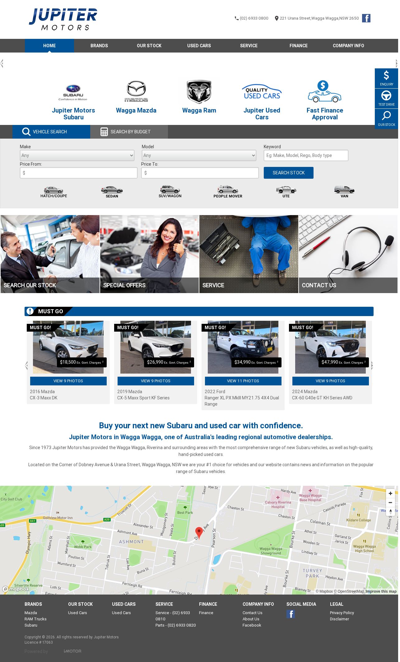 Jupiter Motors website