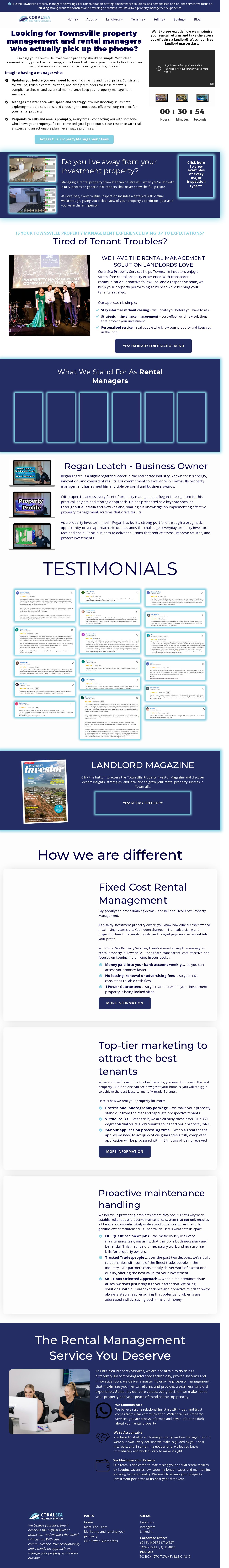 Coral Sea Property Management website