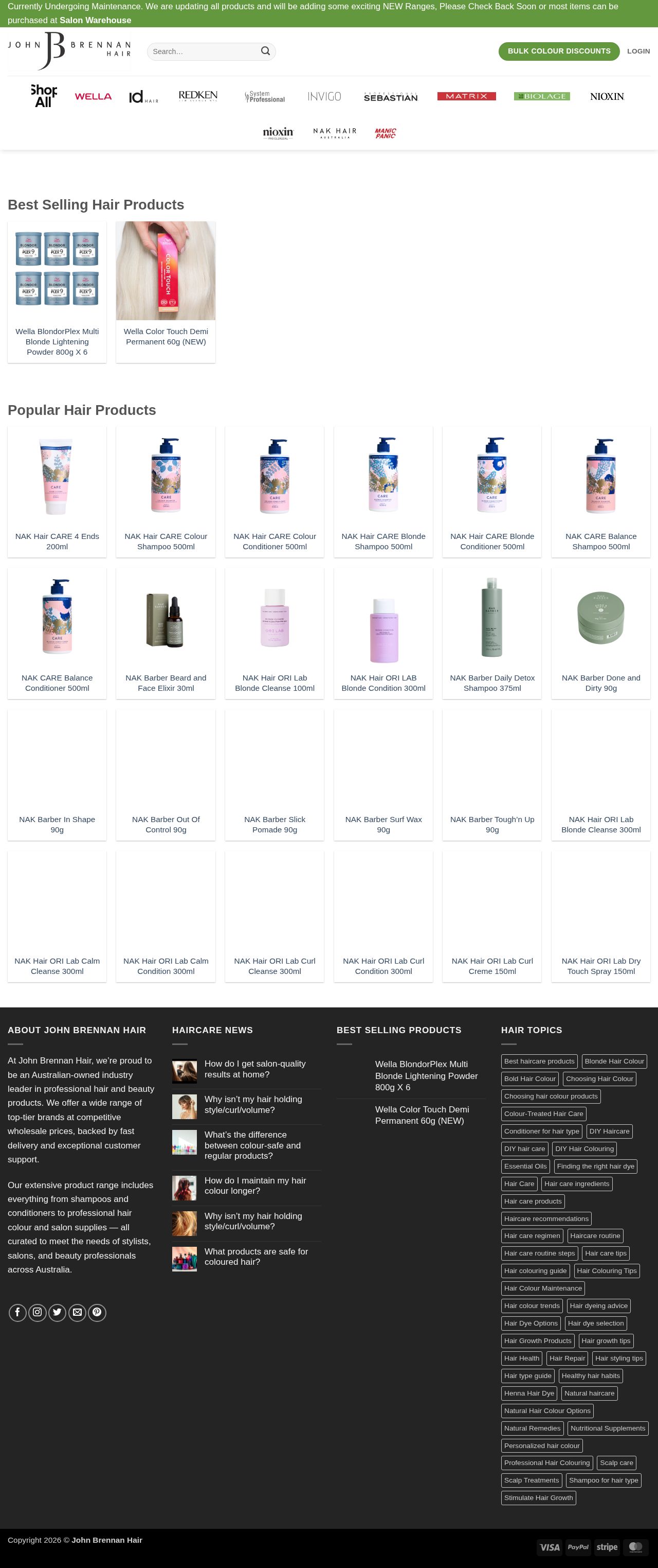 John Brennan Hair website