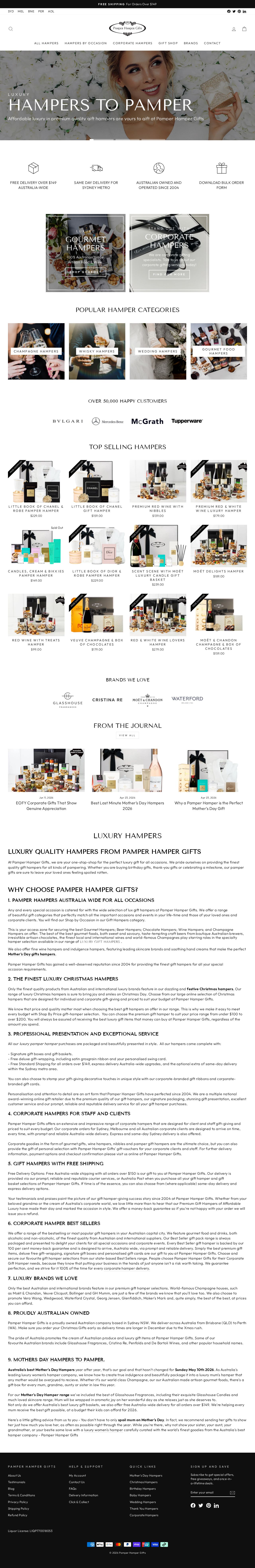 Gift Hampers website
