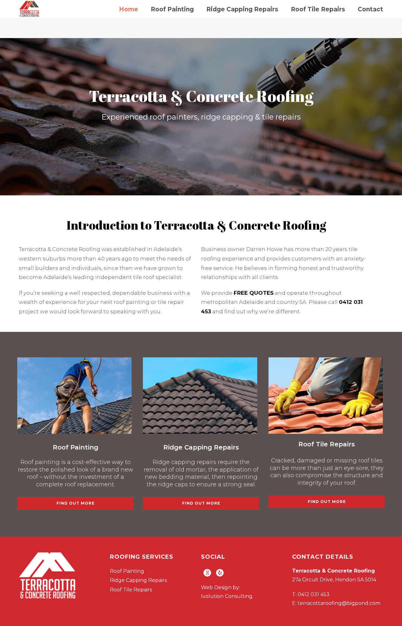 Terracotta & Concrete Roofing website