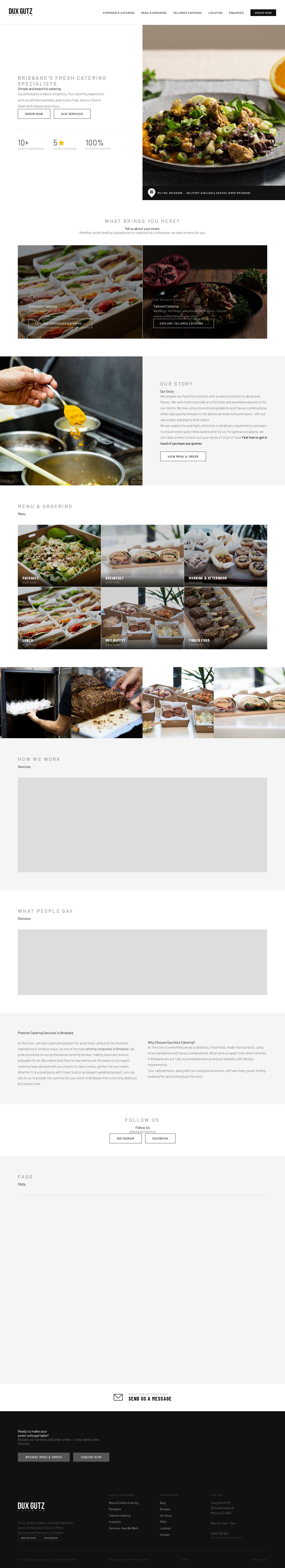 Dux Gutz Catering website