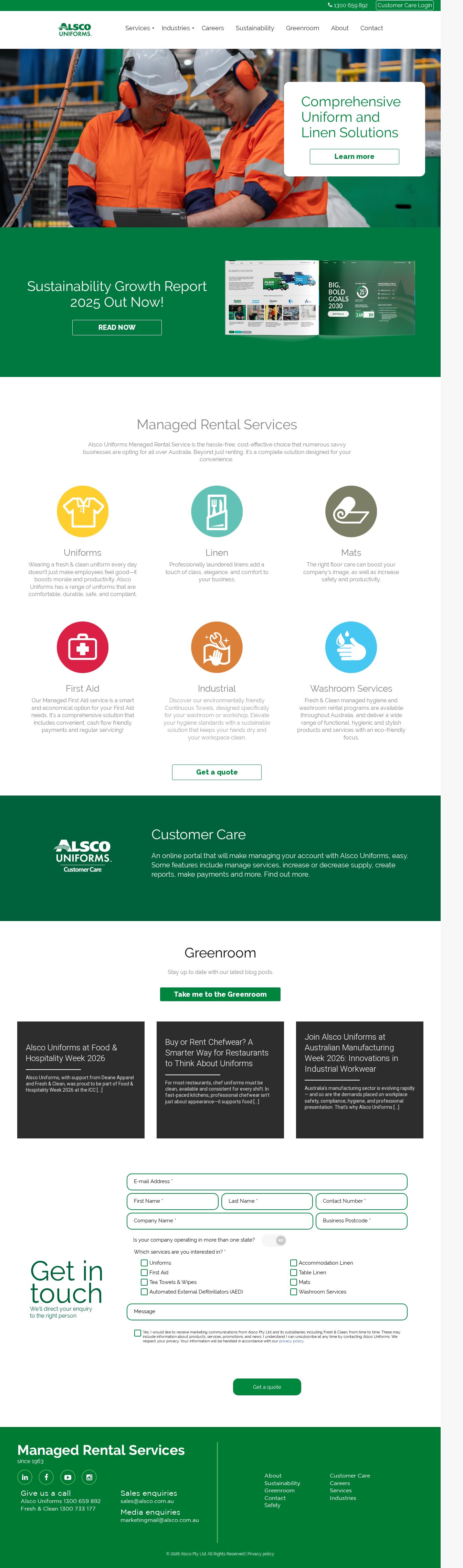 Alsco Pty Ltd website