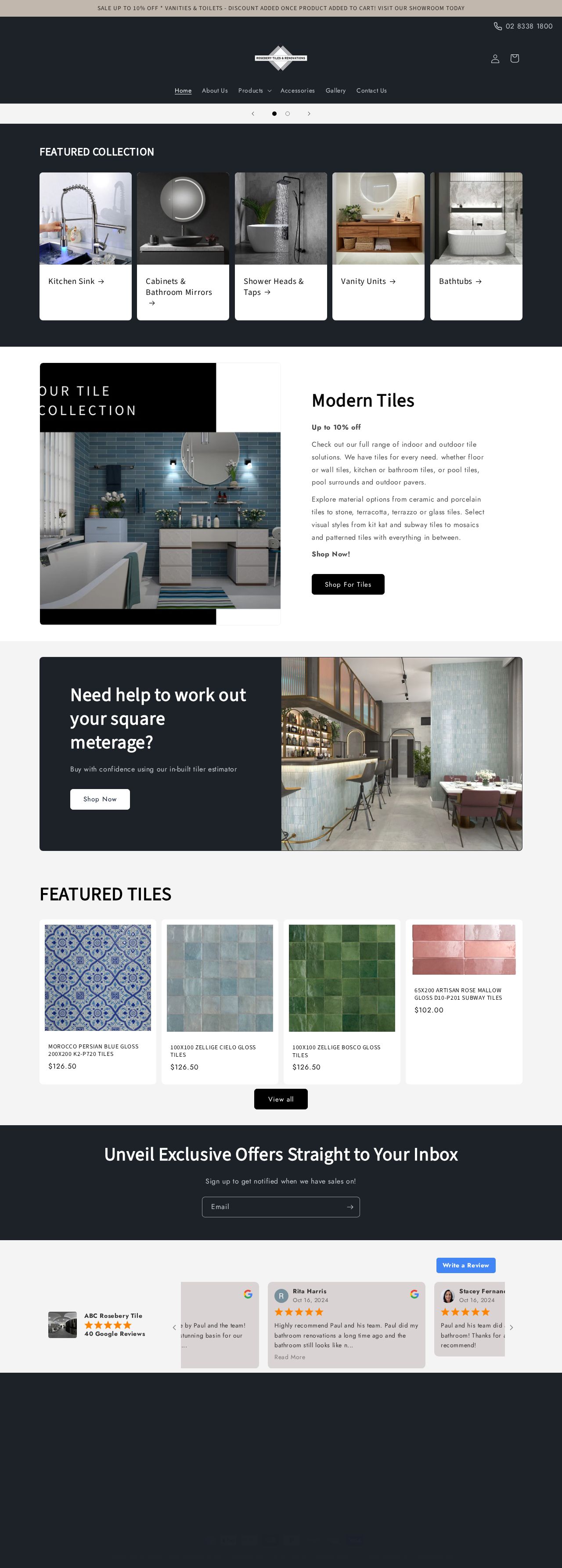 ABC Rosebery Tiles website