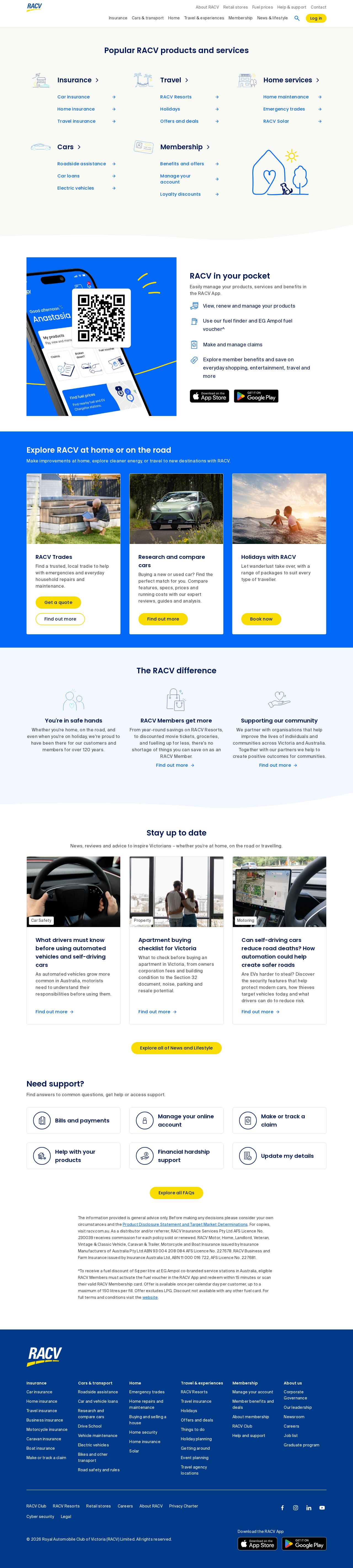 RACV website