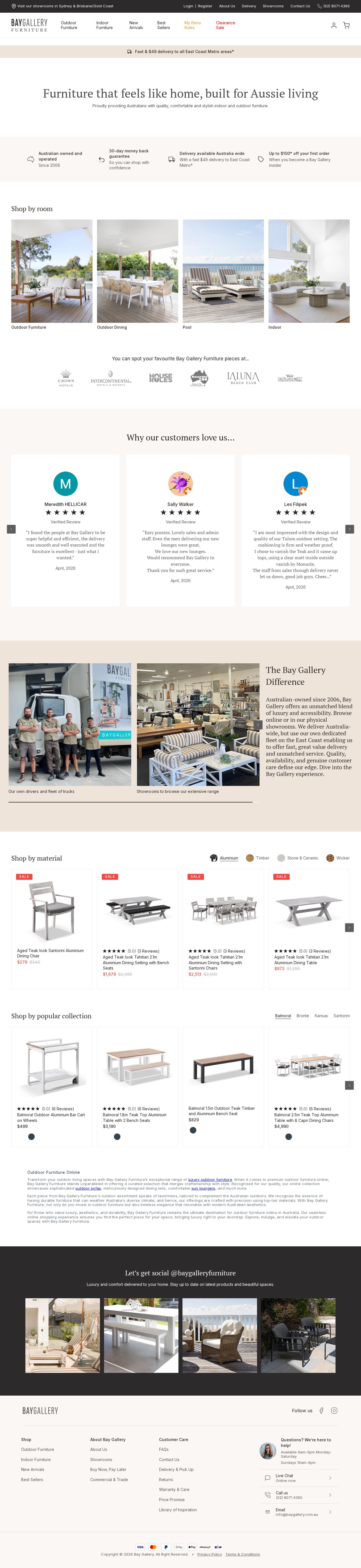 Bay Gallery Furniture website