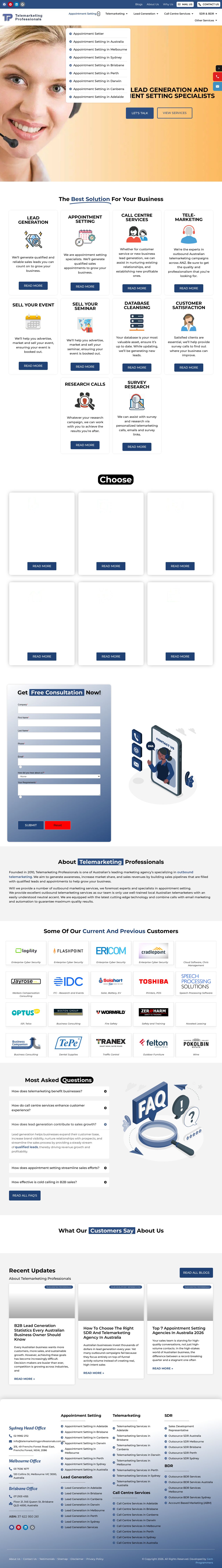 Telemarketing Professionals website
