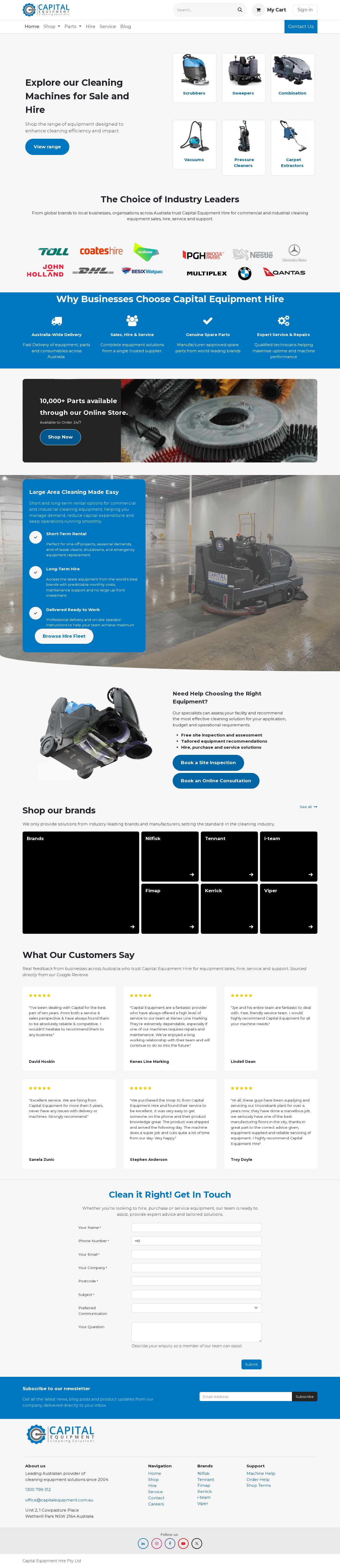 Capital Equipment Hire Pty Ltd website