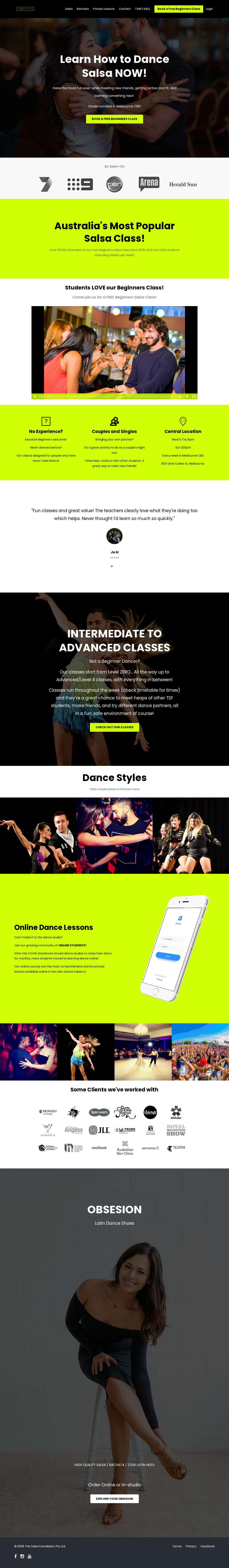 The Salsa Foundation website