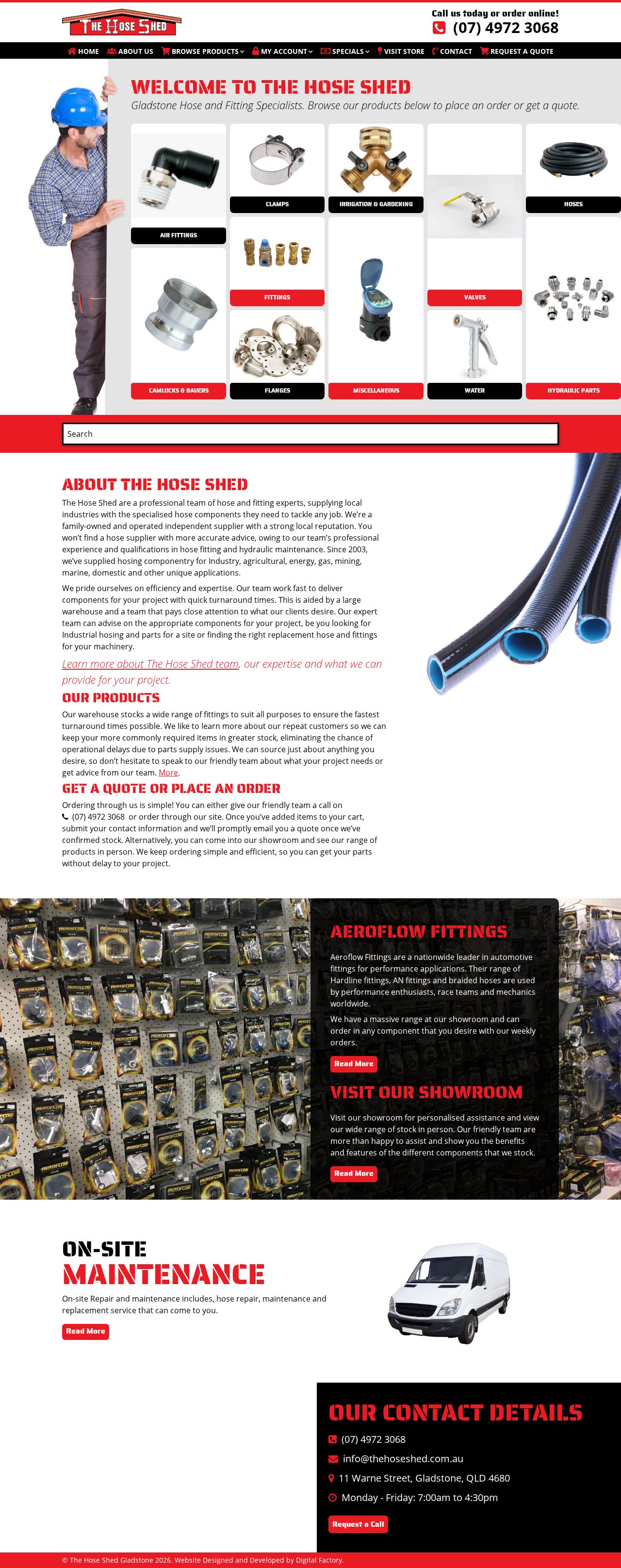 The Hose Shed website