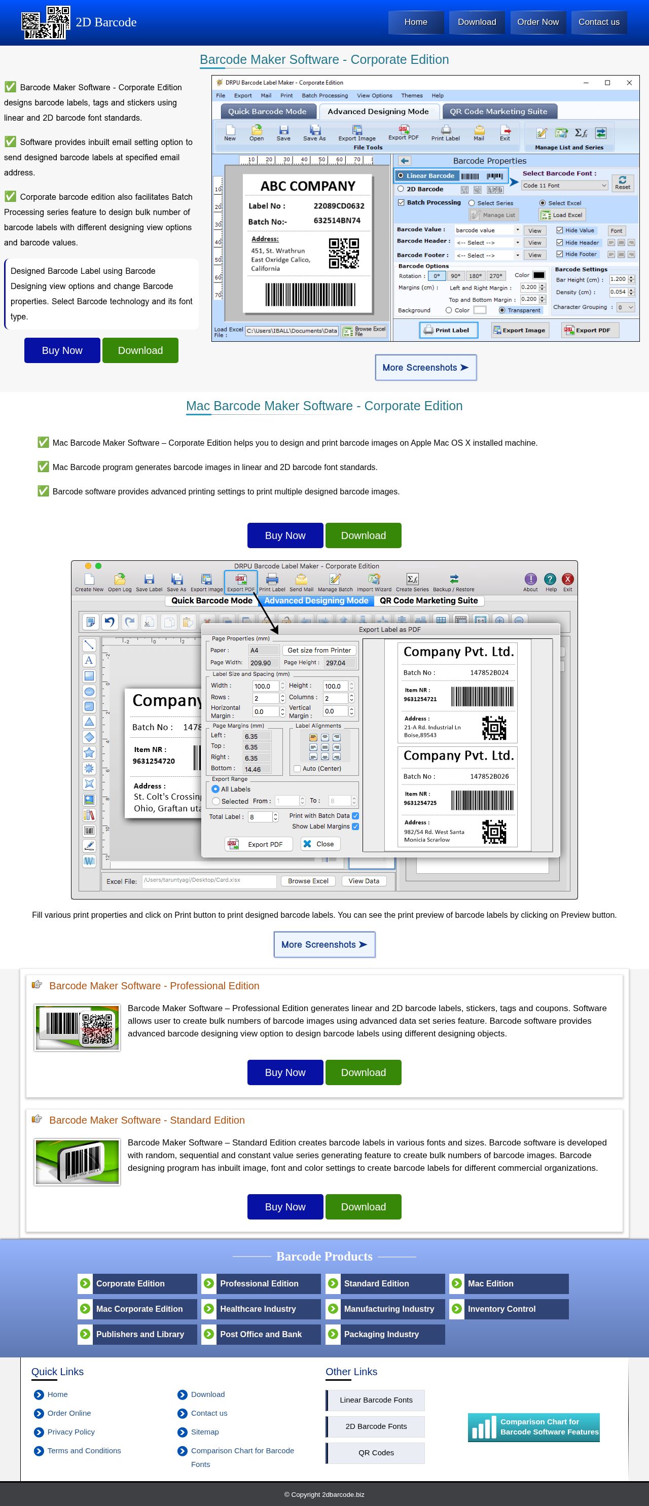 2D barcode website
