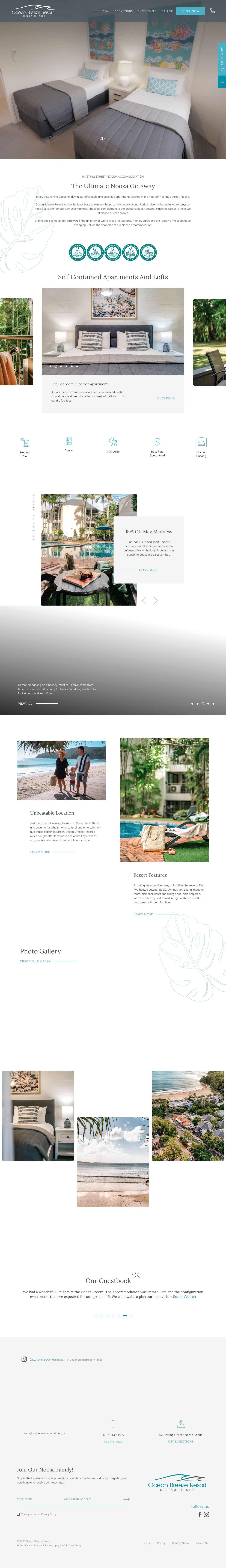 Ocean Breeze Resort website