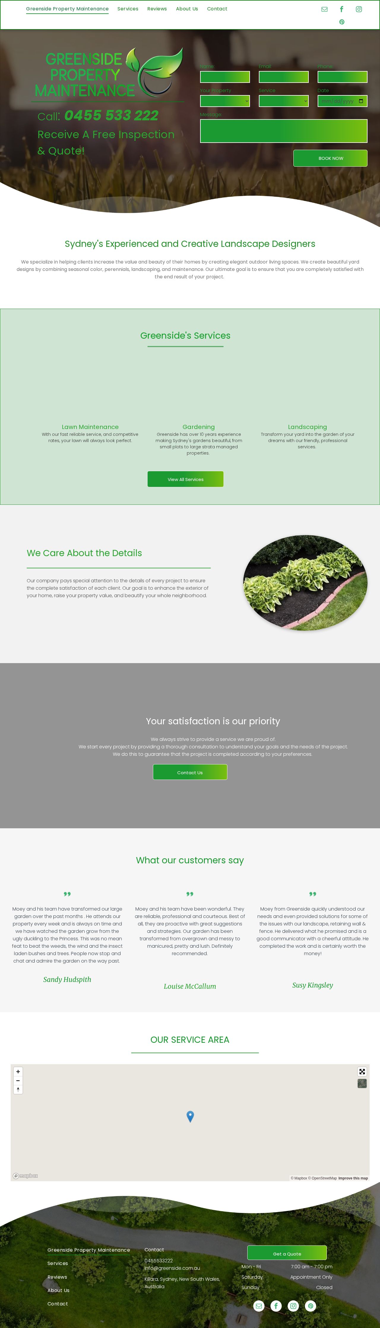 Greenside Property Maintenance website