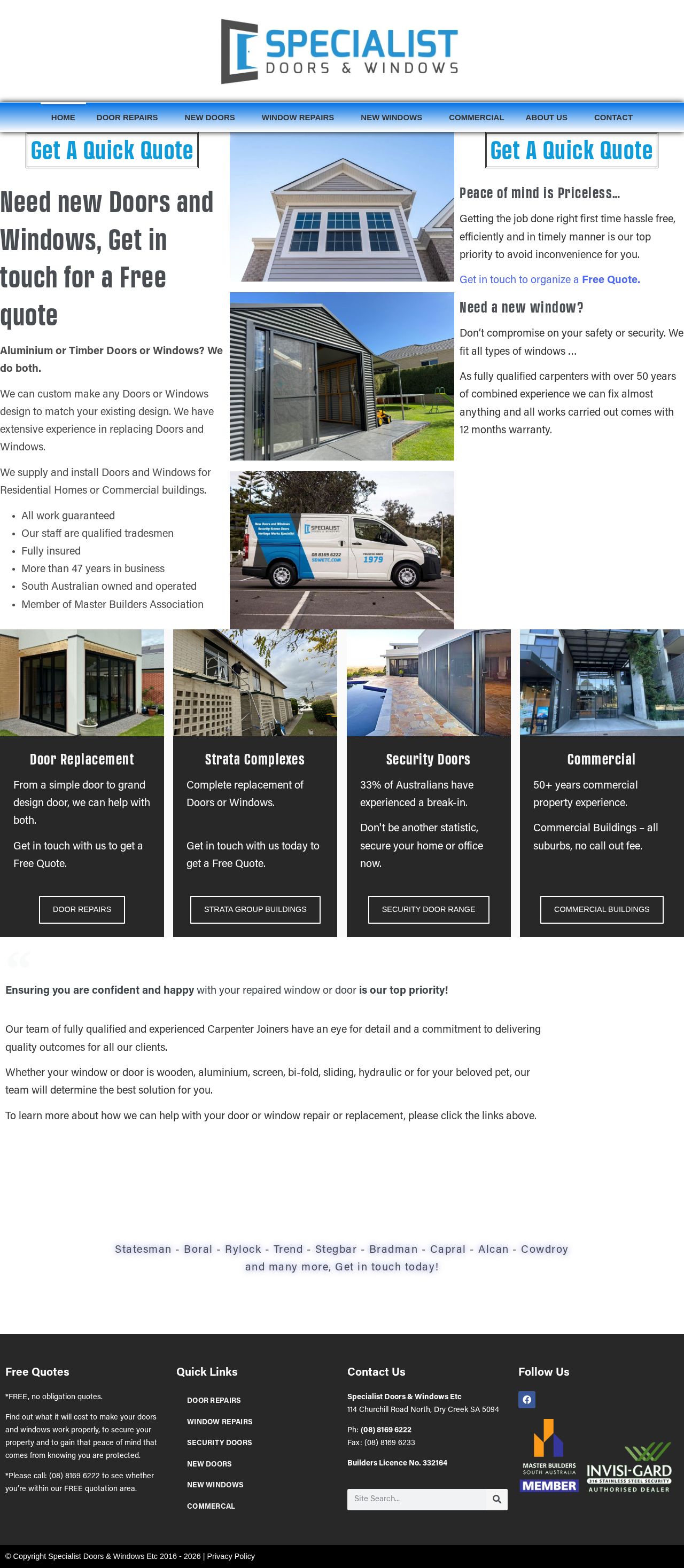 Specialist Doors & Windows Etc website