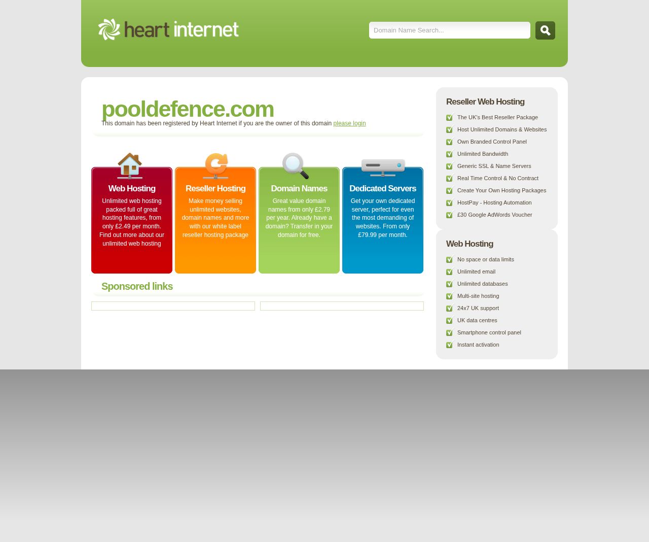Pool Defence website