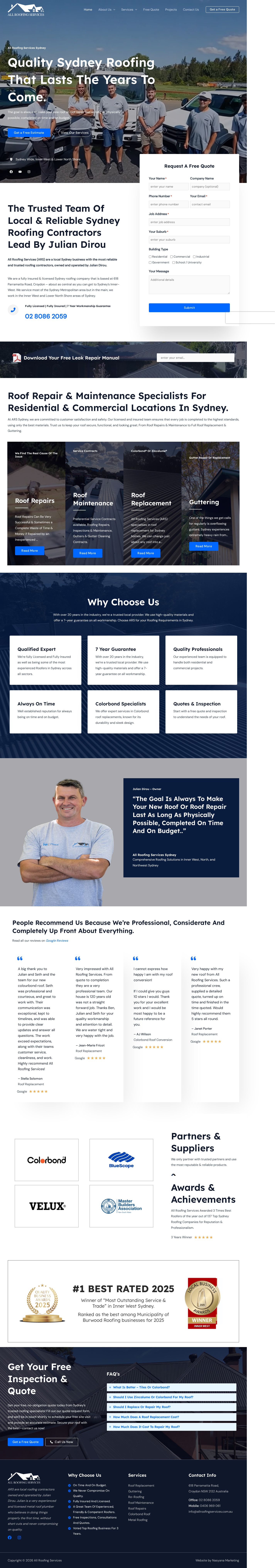All Roofing Services Leichardt website