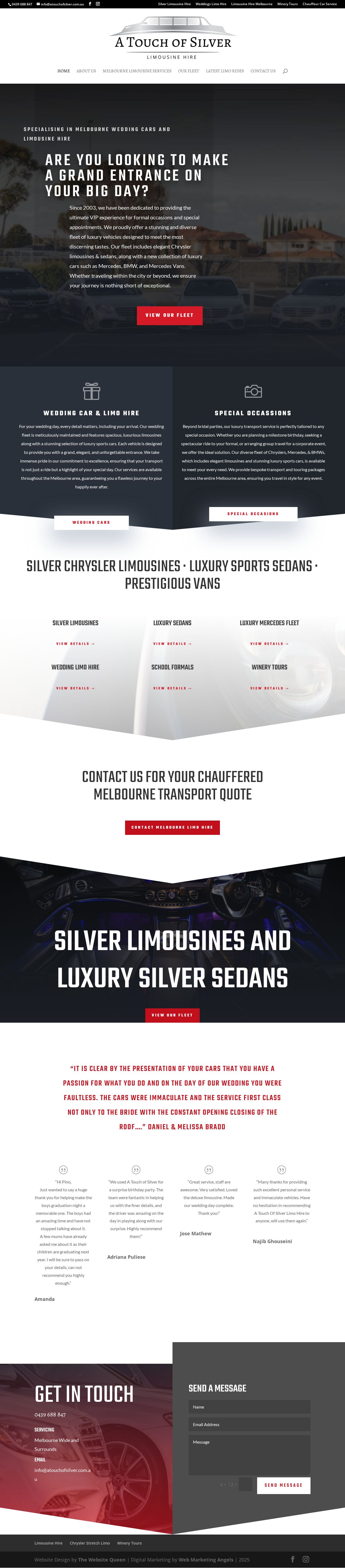 Limo Hire Melbourne website