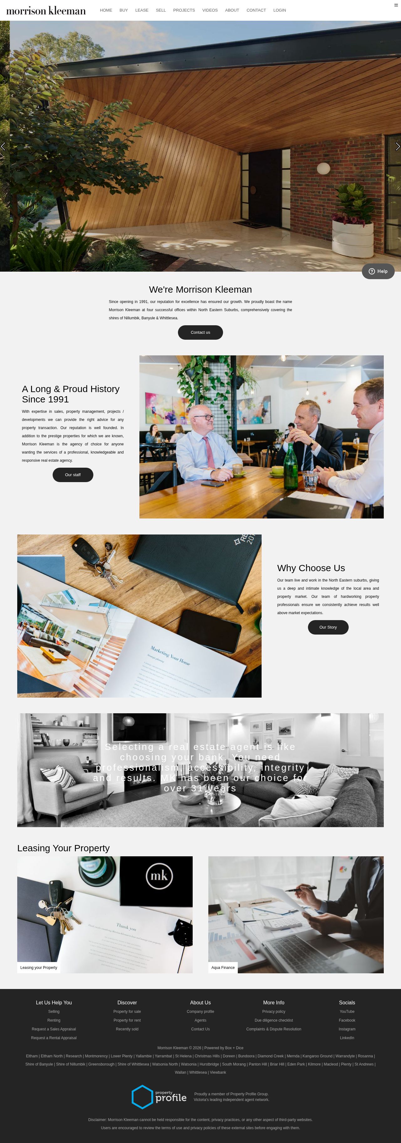 Morrison Kleeman Real Estate website
